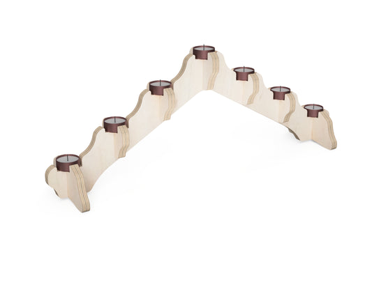 Christmas Candle Bridge - Traditional - CNC Free DXF file design overview