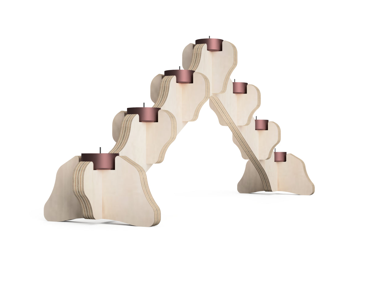 Christmas Candle Bridge - Traditional - Free CNC-ready design showing joints and assembly features
