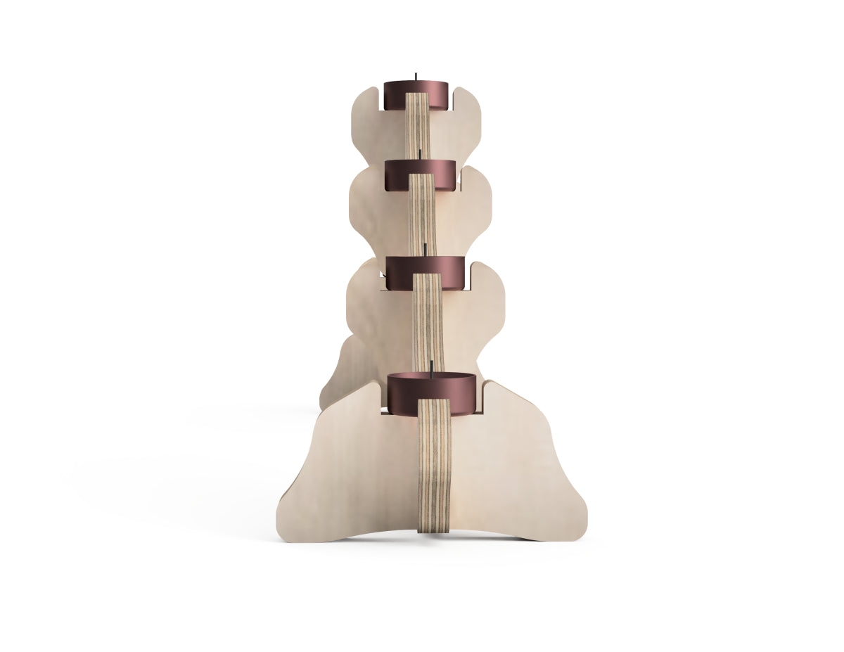Detailed DXF drawing of christmas candle bridge - traditional - for CNC router
