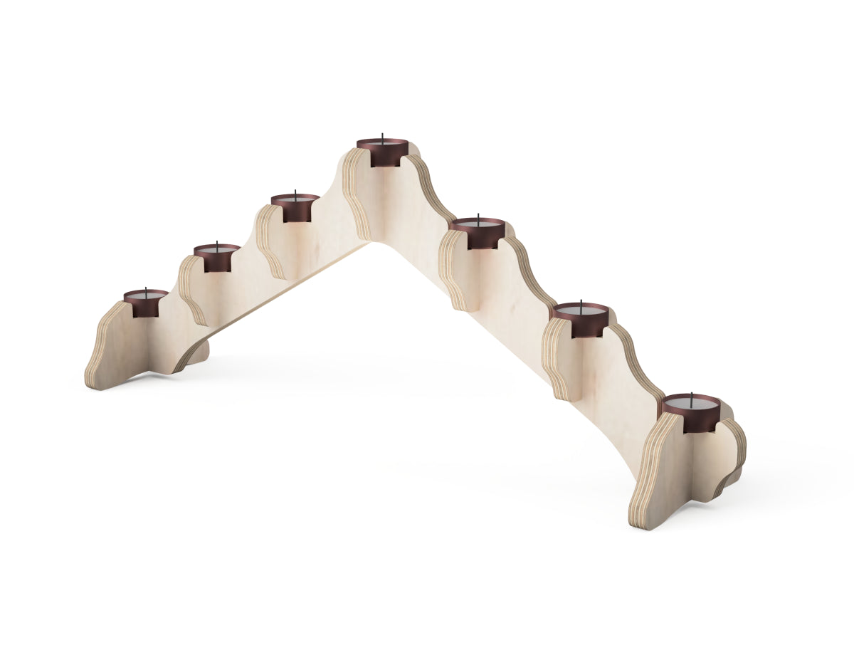 Rendered view of christmas candle bridge - traditional - layout from Free DXF file