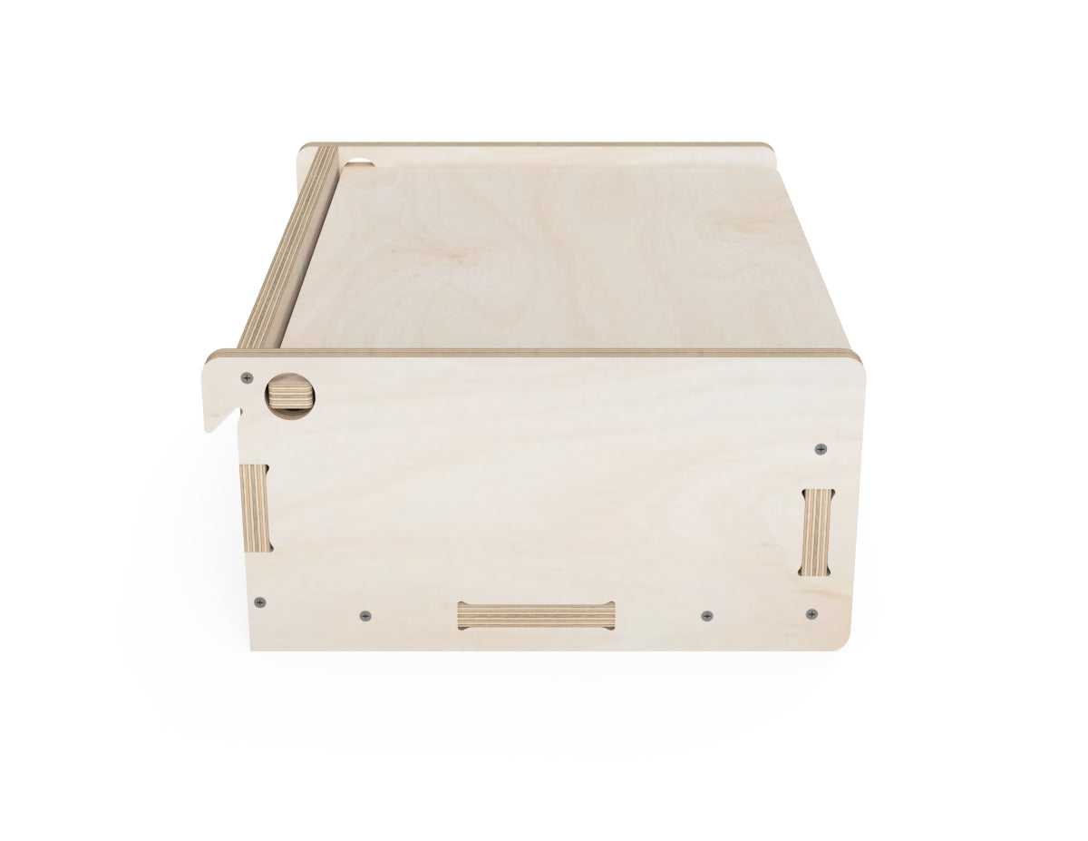 Closed Lid Box - French Cleat Attachment - CNC-ready design showing joints and assembly features
