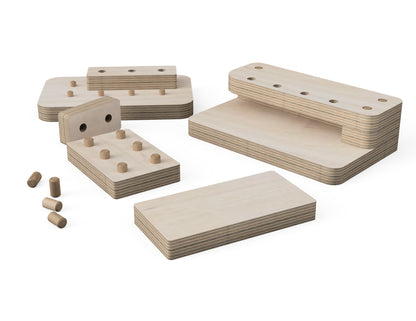 Detailed DXF drawing of construction block toy - for CNC router