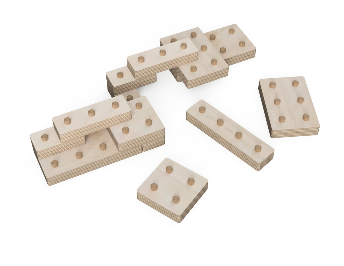 Construction Block Toy - CNC-ready design showing joints and assembly features