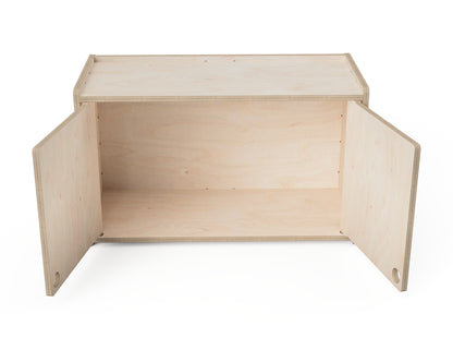 Detailed DXF drawing of double door cabinet - french cleat attachment - for CNC router