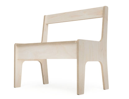 Double Kids Chair with a Built-In Storage Box CNC-ready design showing joints and assembly features