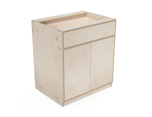 Double Kitchen Cabinet With One Drawer (Inset Door Cabinets) CNC DXF file design overview
