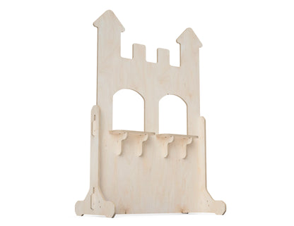 Double Window Roleplay Castle DXF file CNC-ready design showing joints and assembly features
