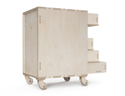Detailed DXF drawing of five drawer cabinet for workshop for CNC router