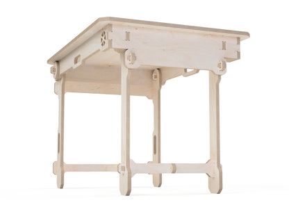 Detailed DXF drawing of foldable table dxf file for CNC router