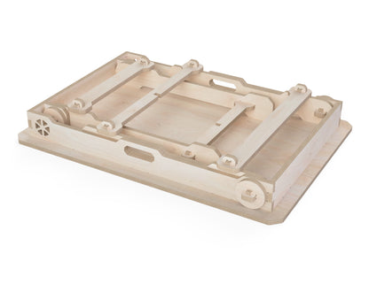 Rendered view of foldable table dxf file layout from DXF file
