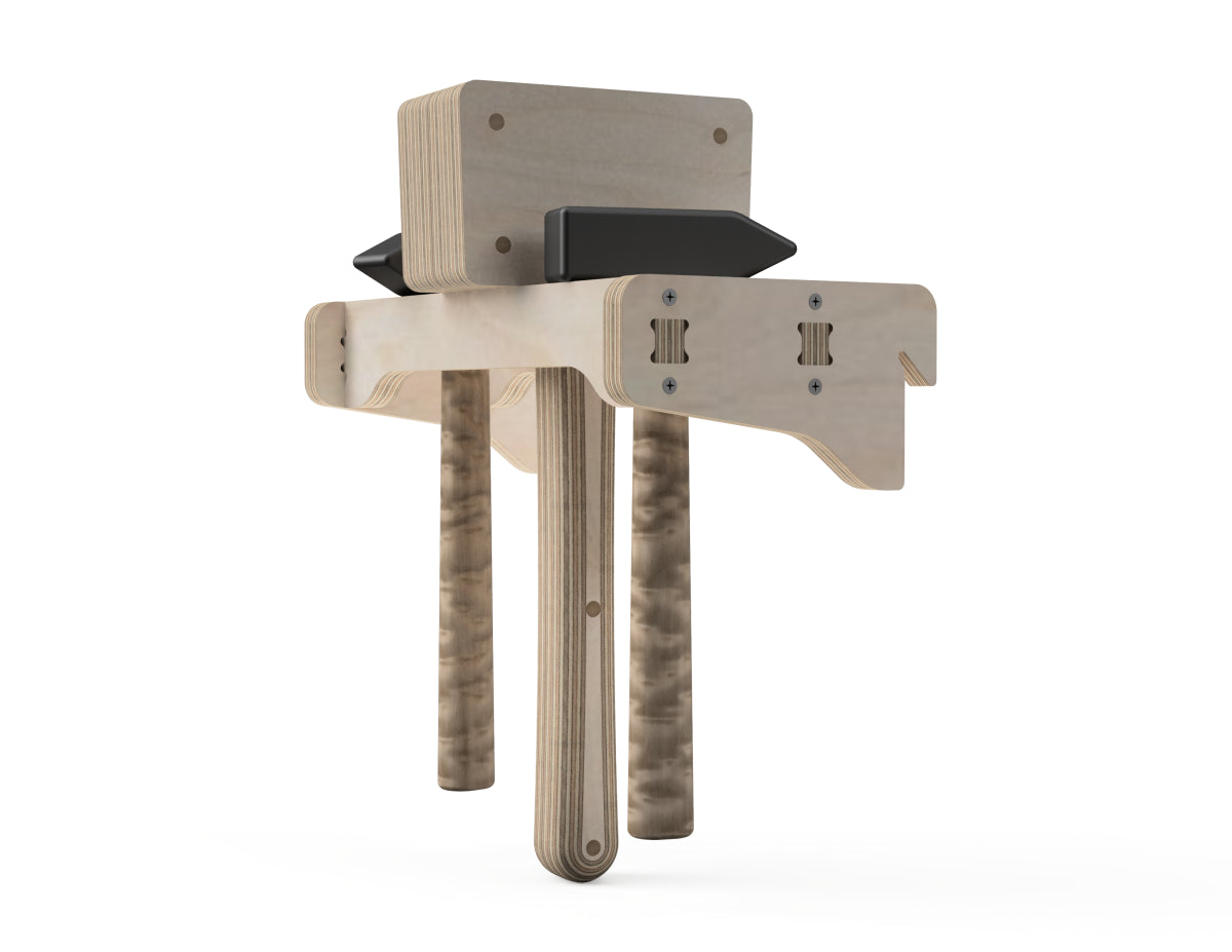 Hammer Holder Rack - French Cleat Attachment - CNC DXF file design overview