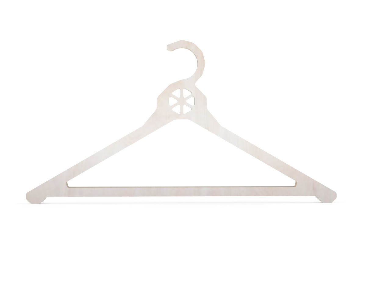 Hanger Free DXF file DXF file rendered from angled view for CNC cutting