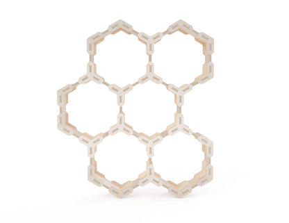 Honeycomb shelf DXF file DXF file rendered from angled view for CNC cutting