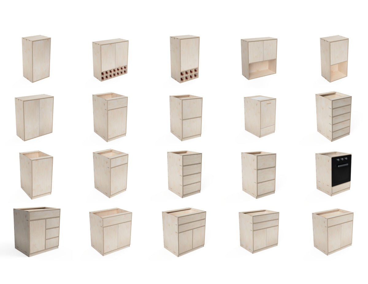 Inset Door Kitchen Set - DXF File Bundle CNC DXF file design overview