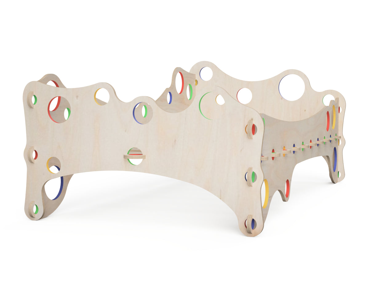 Kids Bed "Bubble Gum" DXF file rendered from angled view for CNC cutting