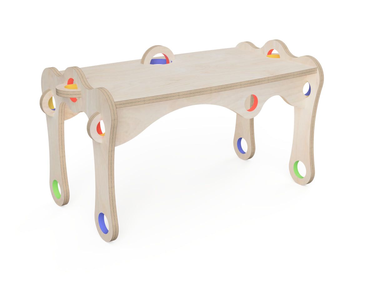 Kids Bench "Bubble Gum" CNC DXF file design overview