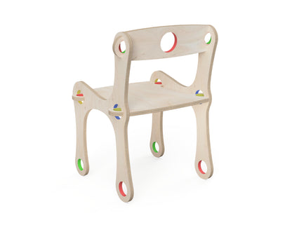 Kids Chair "Bubble Gum" CNC DXF file design overview