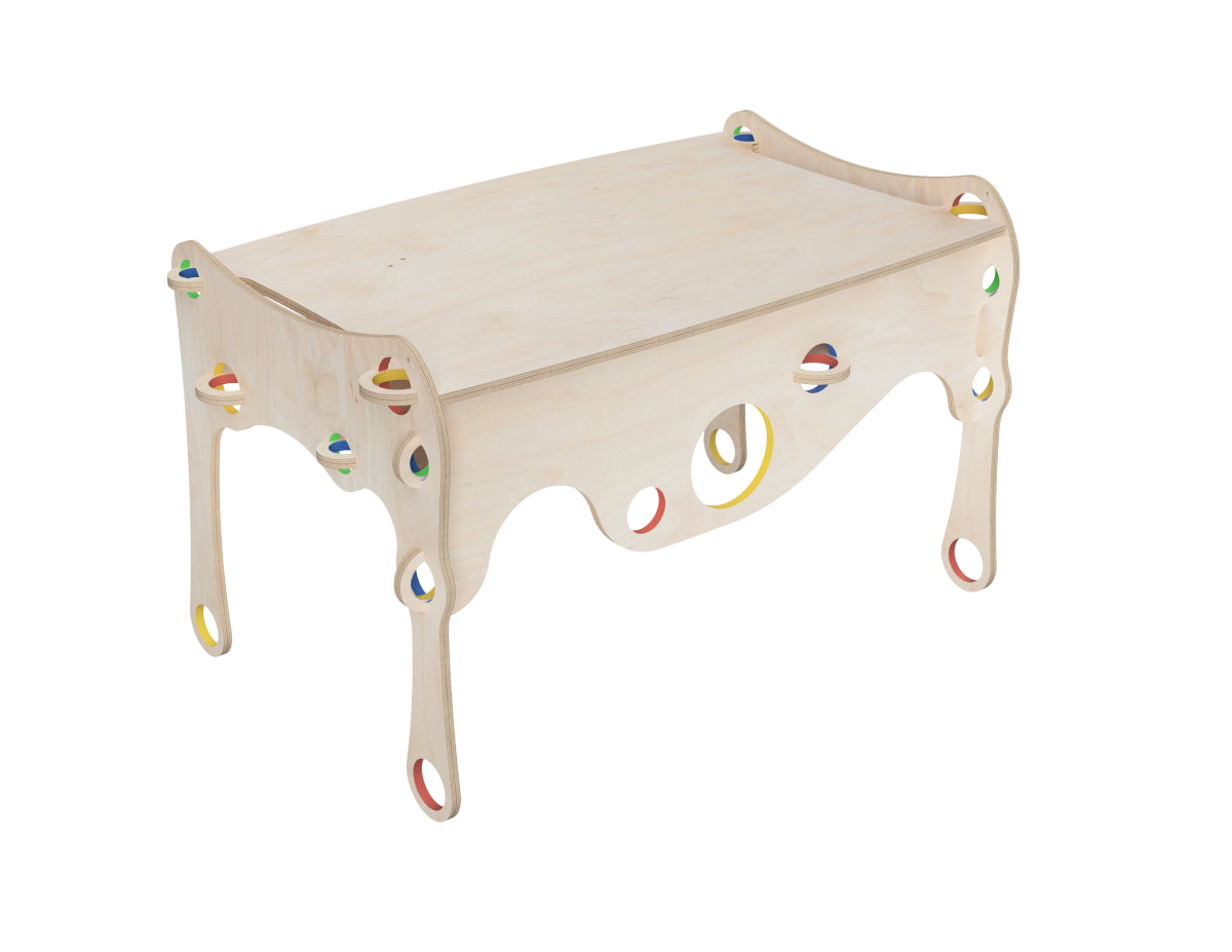 Kids Desk "Bubble Gum" CNC DXF file design overview