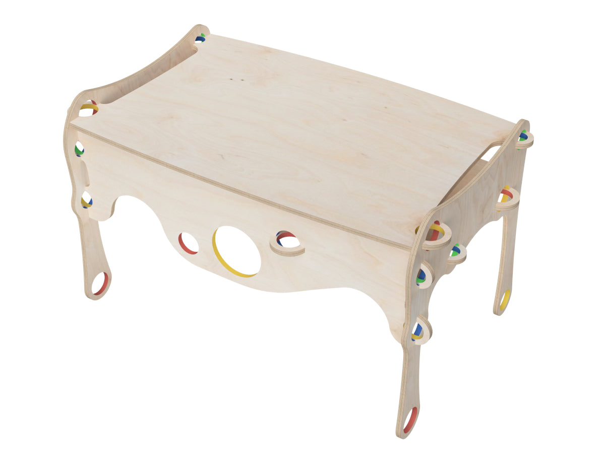 Kids Desk "Bubble Gum" CNC DXF file design overview
