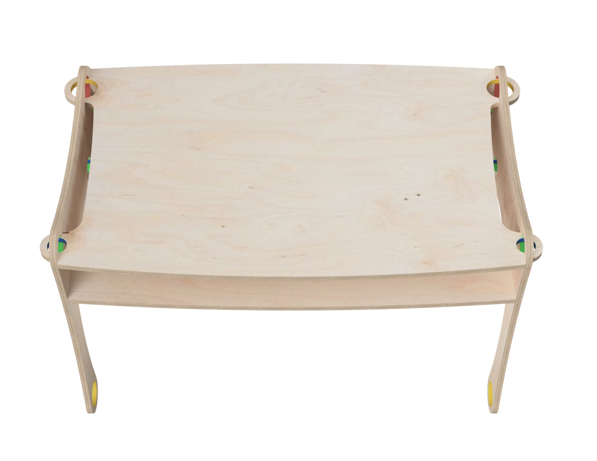Kids Desk "Bubble Gum" CNC-ready design showing joints and assembly features