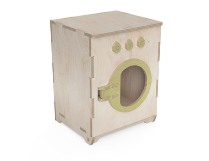 Kids kitchen washing machine DXF file DXF file rendered from angled view for CNC cutting