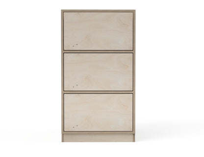 Kitchen Cabinet - 3-Drawers (Inset Door Cabinets) DXF file rendered from angled view for CNC cutting