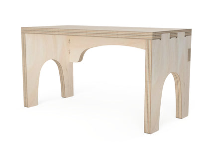 Rendered view of kitchen shelf insert - arches layout from DXF file
