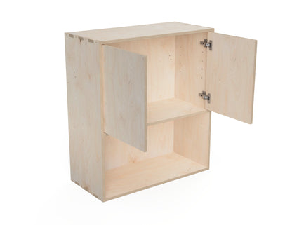 Kitchen Wall Cabinet - Double Open Shelf (Inset Door Cabinets) CNC-ready design showing joints and assembly features