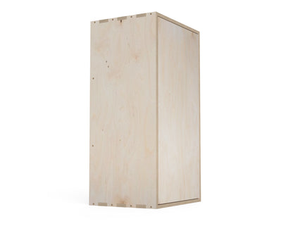 Rendered view of kitchen wall cabinet - simple one door option (inset door cabinets) layout from DXF file
