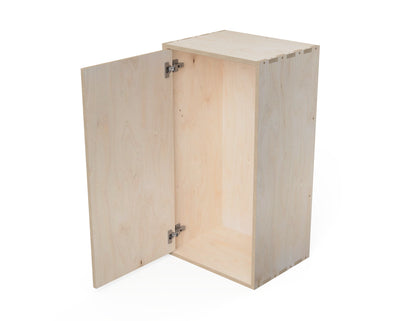 Detailed DXF drawing of kitchen wall cabinet - simple one door option (inset door cabinets) for CNC router