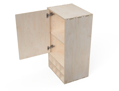 Detailed DXF drawing of kitchen wall cabinet - wine storage (inset door cabinets) for CNC router
