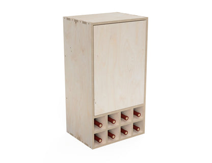 Kitchen Wall Cabinet - Wine Storage (Inset Door Cabinets) CNC DXF file design overview
