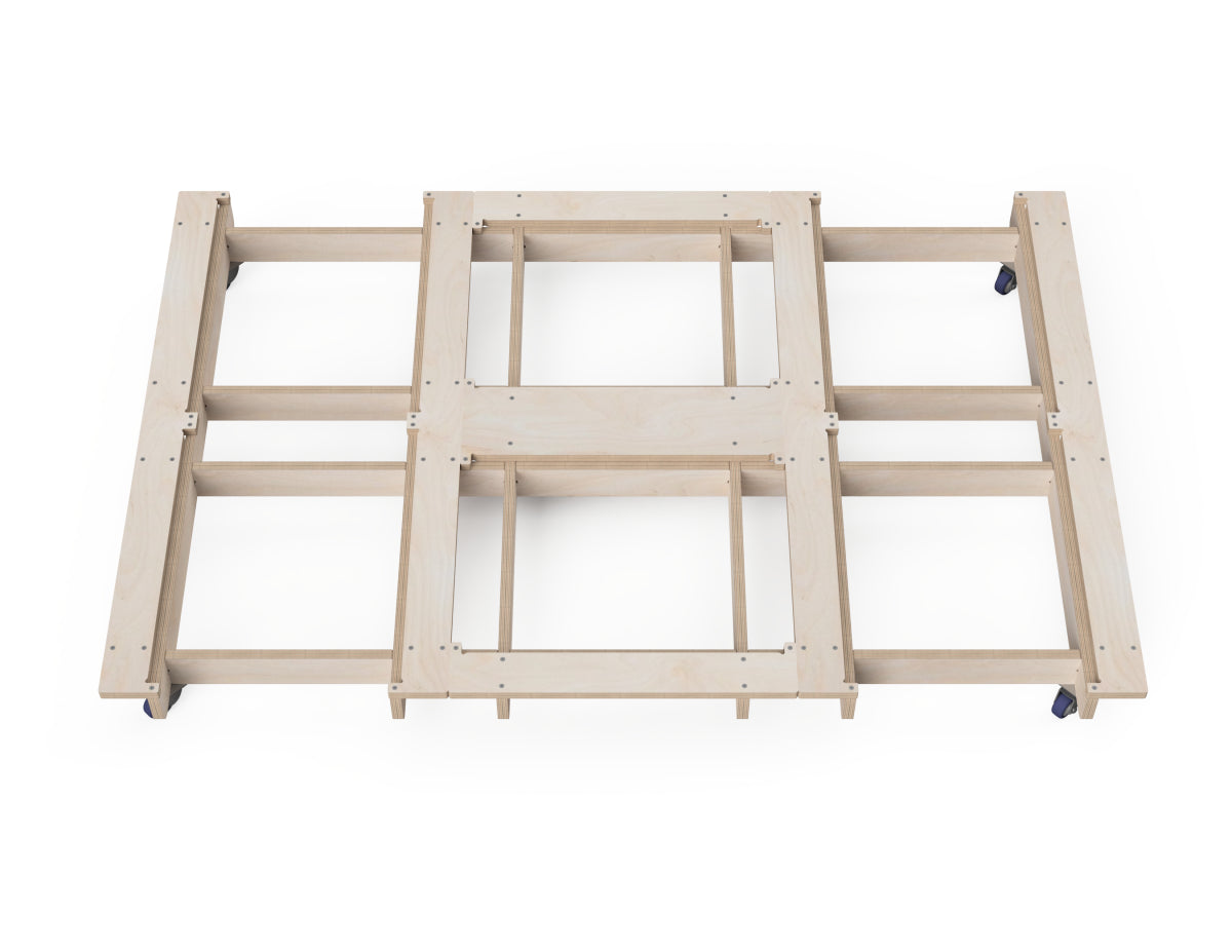 DIY mobile workbench base for Aribabox modular cabinets