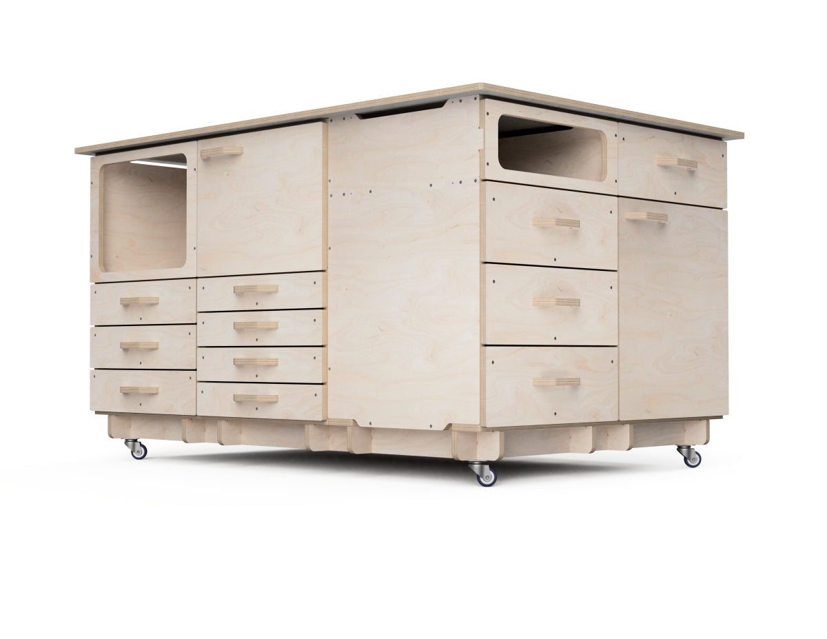 CNC router project large mobile workbench base