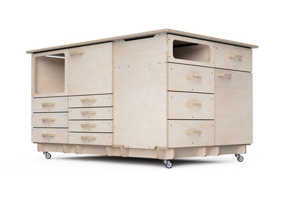 CNC router project large mobile workbench base