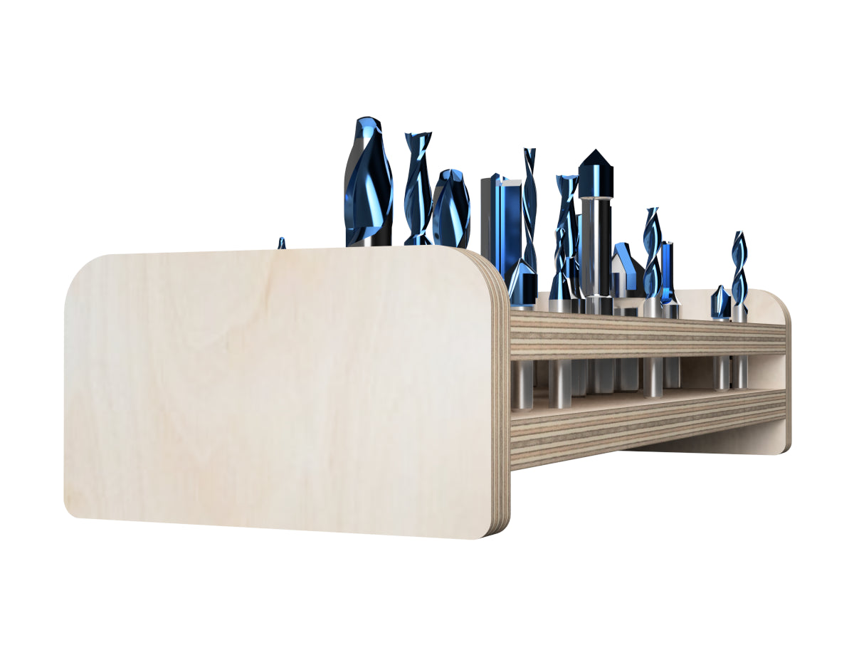 Large Router Bit Storage CNC-ready design showing joints and assembly features