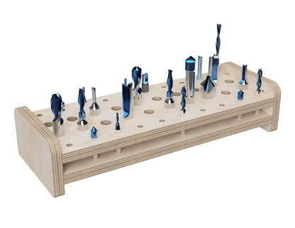 Large Router Bit Storage CNC DXF file design overview