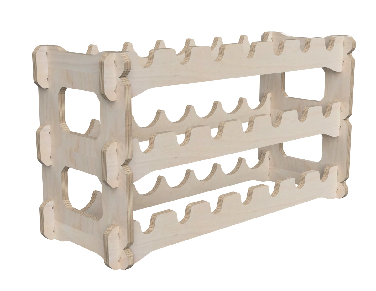 Detailed DXF drawing of stackable wine rack dxf file for CNC router