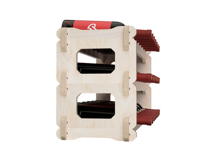 Stackable Wine Rack DXF file CNC-ready design showing joints and assembly features