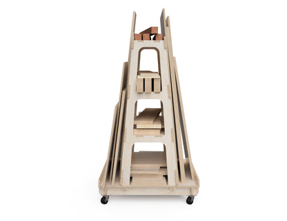 Material Storage Stand - Plywood Master DXF files CNC-ready design showing joints and assembly features