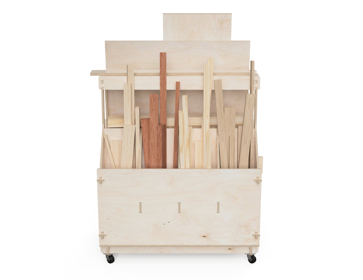 Material Storage Stand - Universal DXF files CNC-ready design showing joints and assembly features