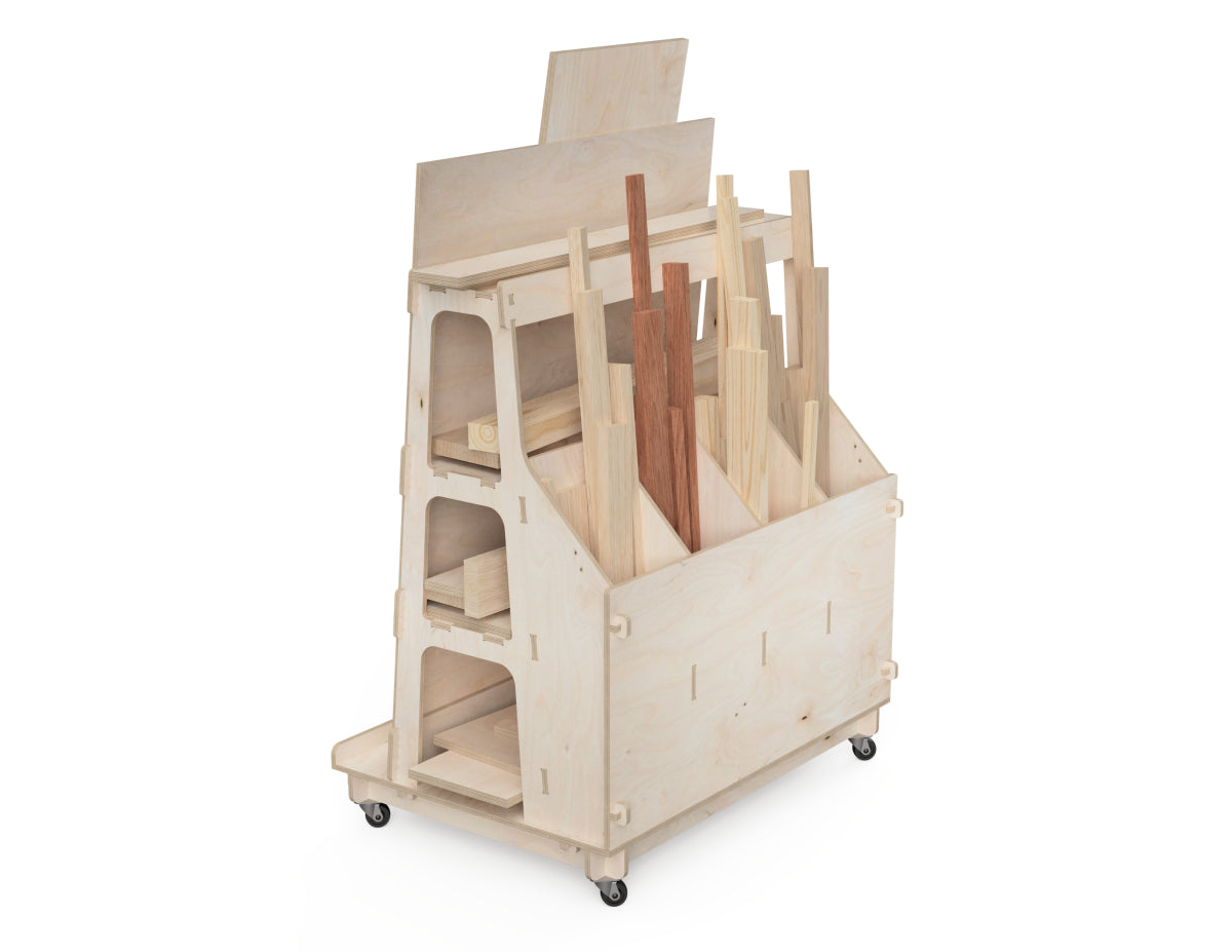 Material Storage Stand - Universal DXF files CNC DXF file design overview
