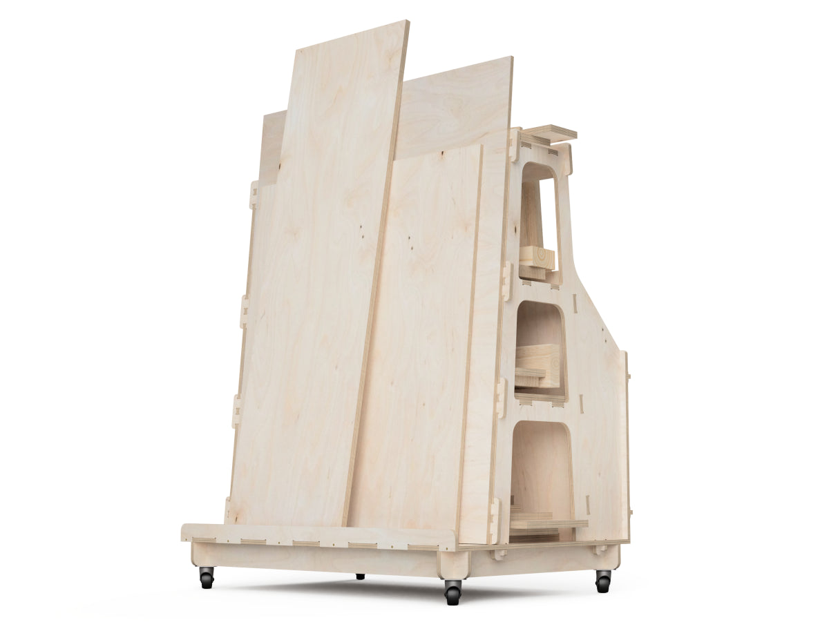 Detailed DXF drawing of material storage stand - universal dxf files for CNC router