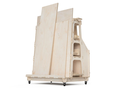 Detailed DXF drawing of material storage stand - universal dxf files for CNC router