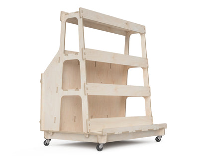 Material Storage Stand - Universal DXF files DXF file rendered from angled view for CNC cutting