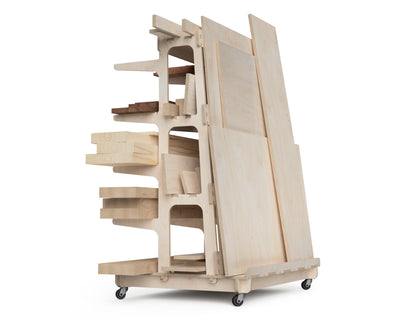 Material Storage Stand - Woodworker DXF files CNC DXF file design overview