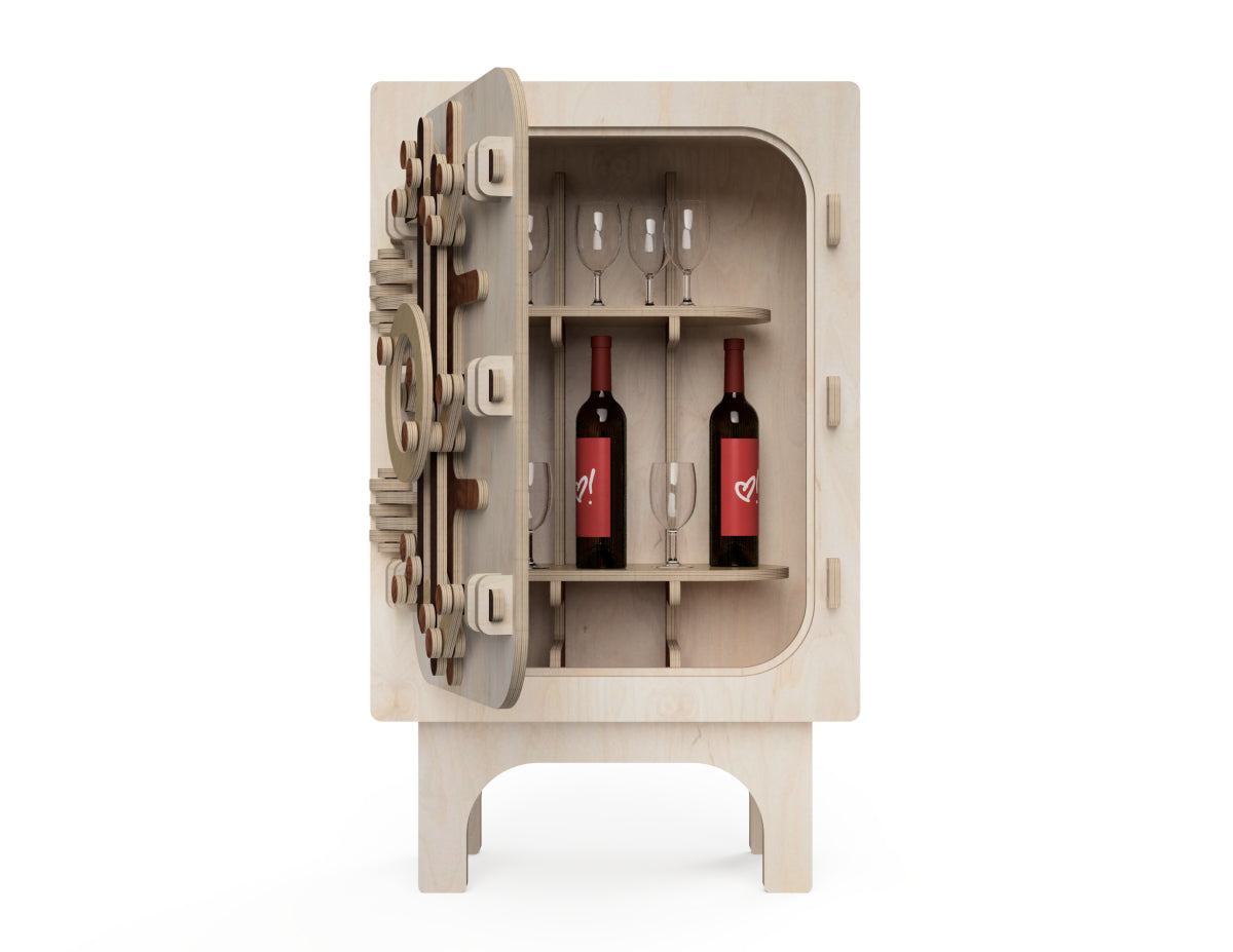 Detailed DXF drawing of bar cabinet - submarine for CNC router