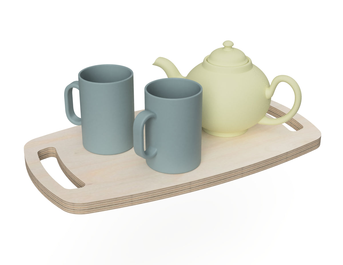 Minimalistic Serving Tray Free CNC DXF file design overview