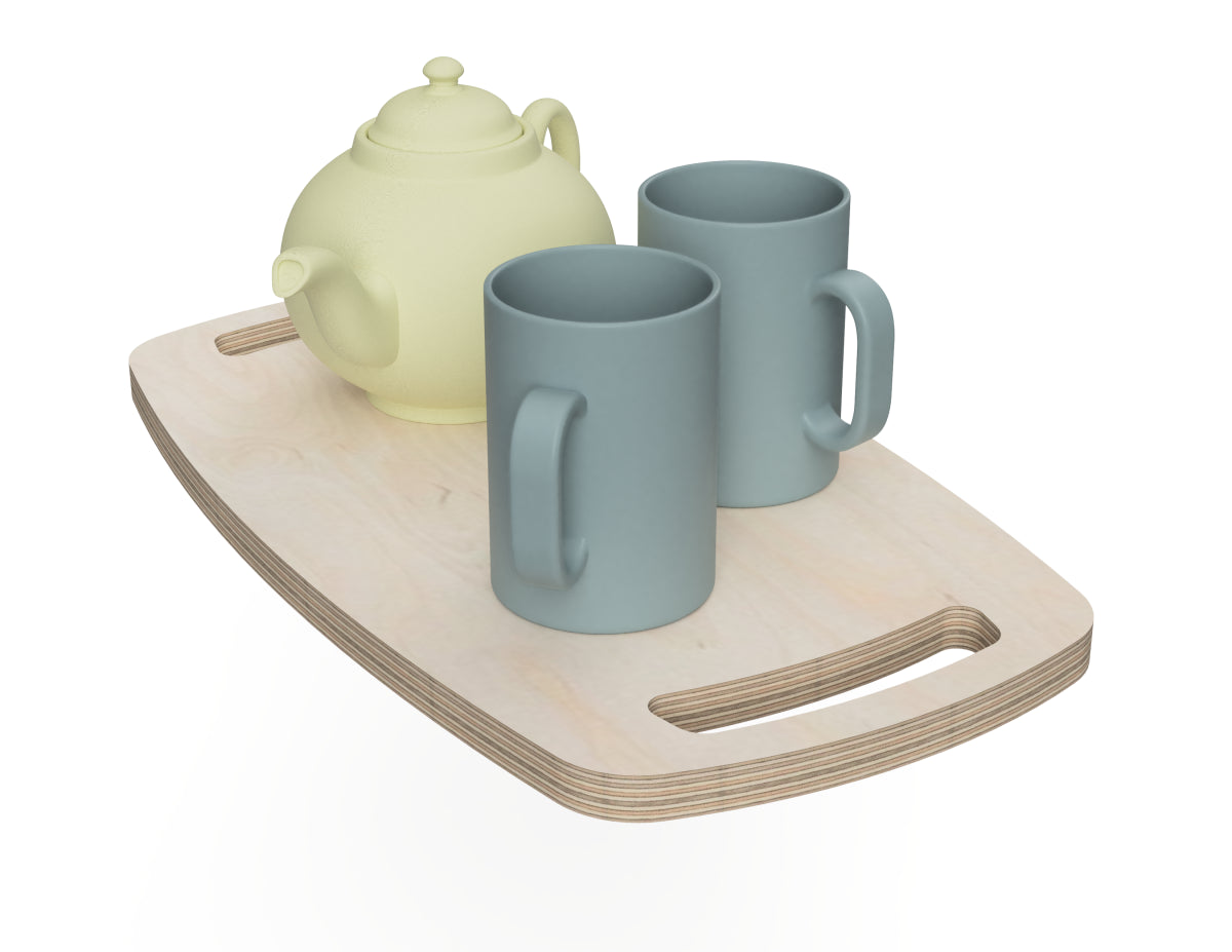 Detailed DXF drawing of minimalistic serving tray for CNC router