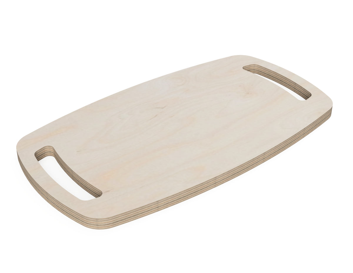 Minimalistic Serving Tray Free DXF file rendered from angled view for CNC cutting